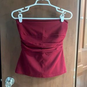 Rich wine color tube top